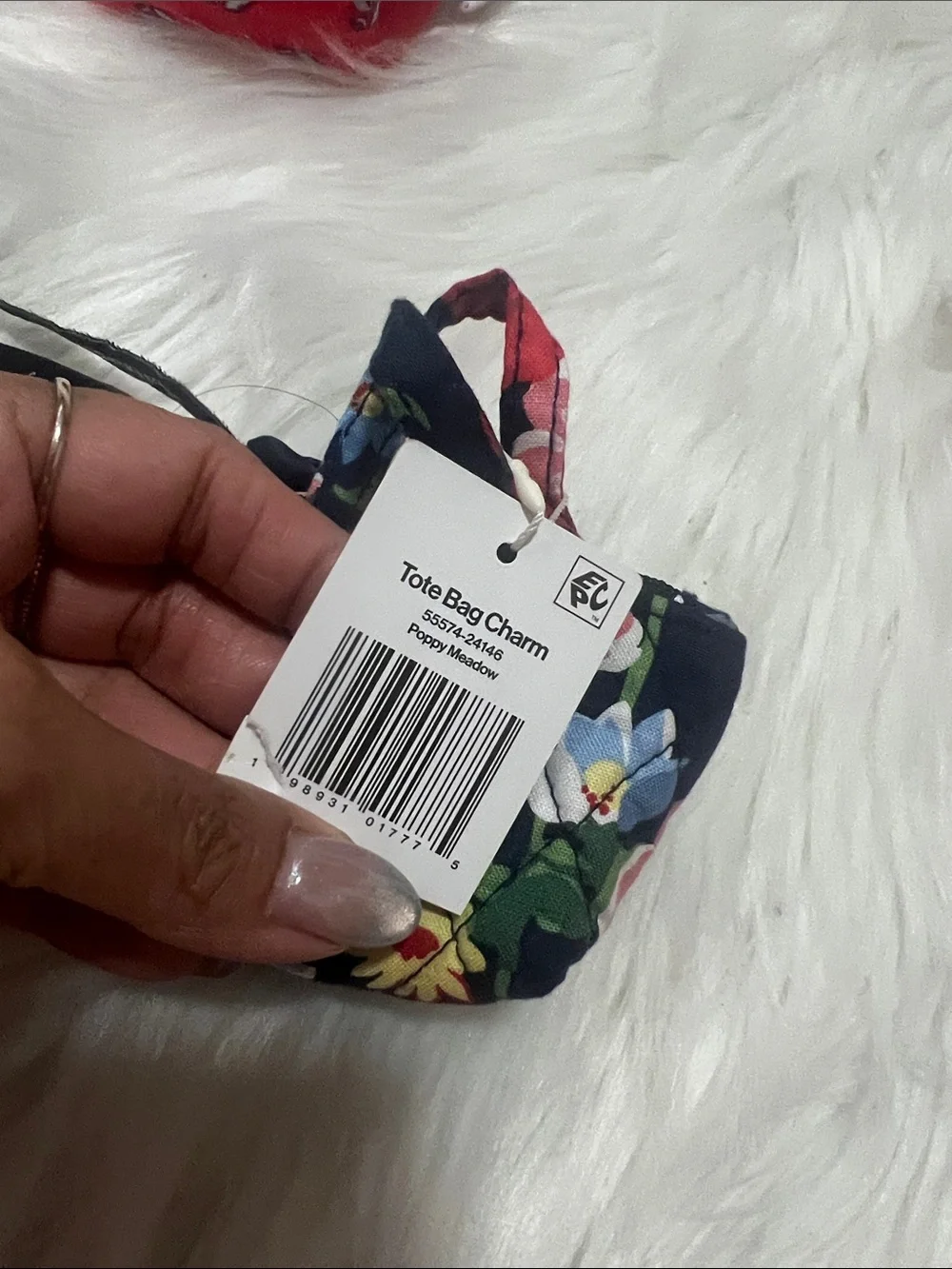 Vera Bradley x Target Small quilted floral keychain bag